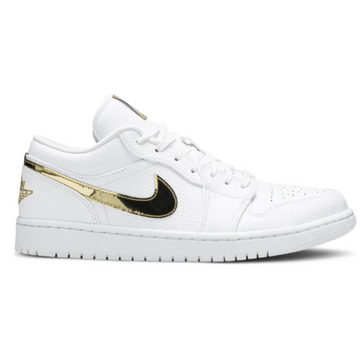 Air Jordan 1 Low Metallic Gold White