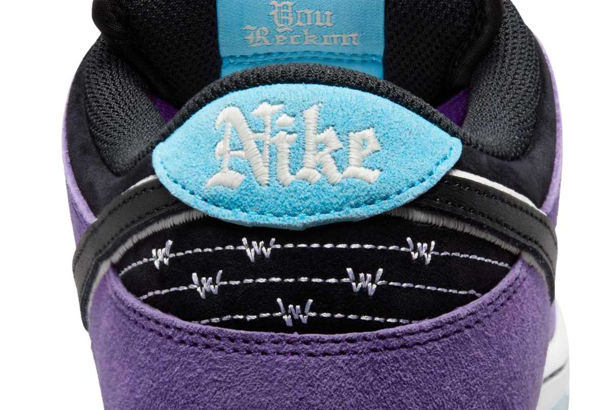 Nike SB Dunk Low Pro x Hayley Wilson Black and Court Purple Roxo