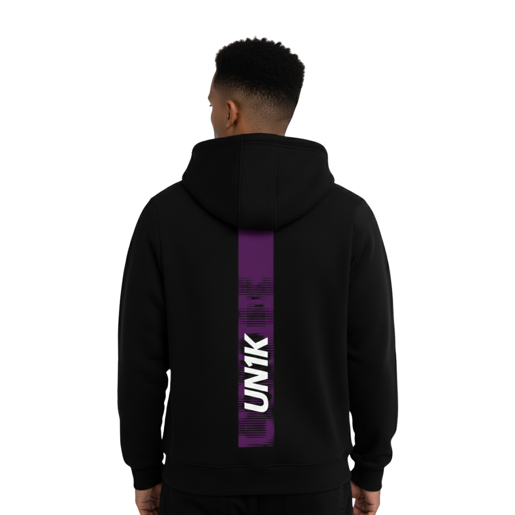 Moletom Preto Frequency Purple