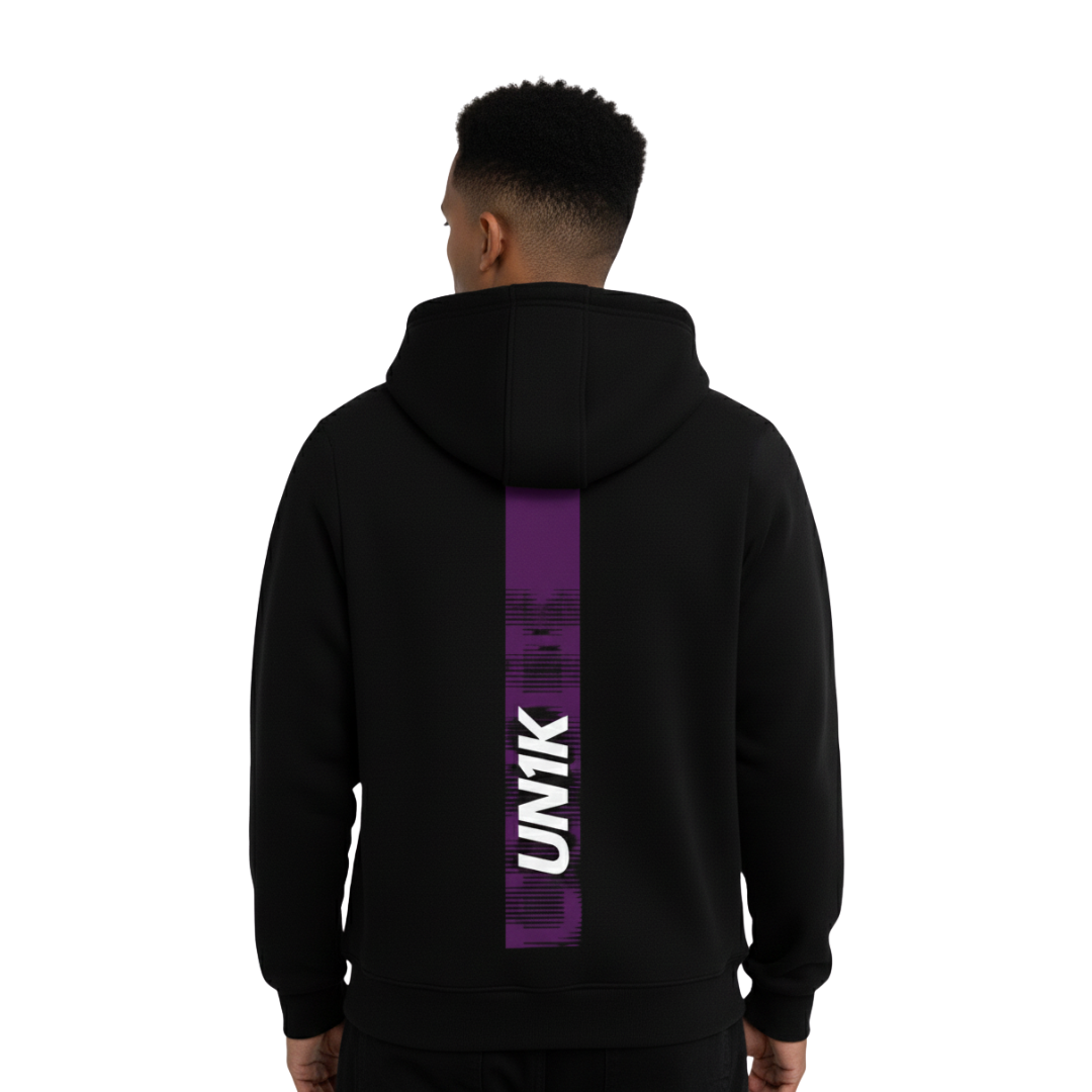 Moletom Preto Frequency Purple