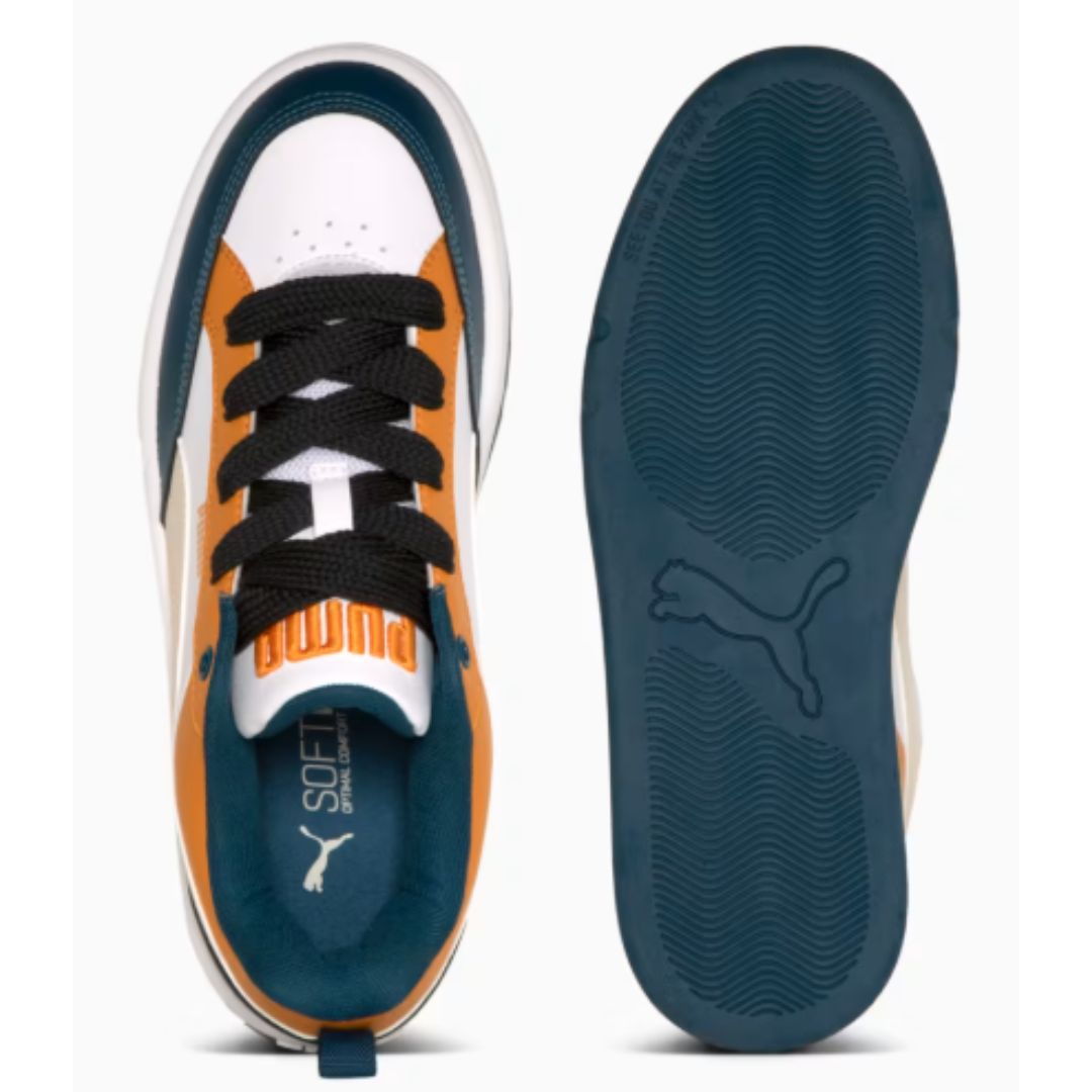 Tênis Puma Park Lifestyle BDP Branco Laranja e Azul (Pronta Entrega)