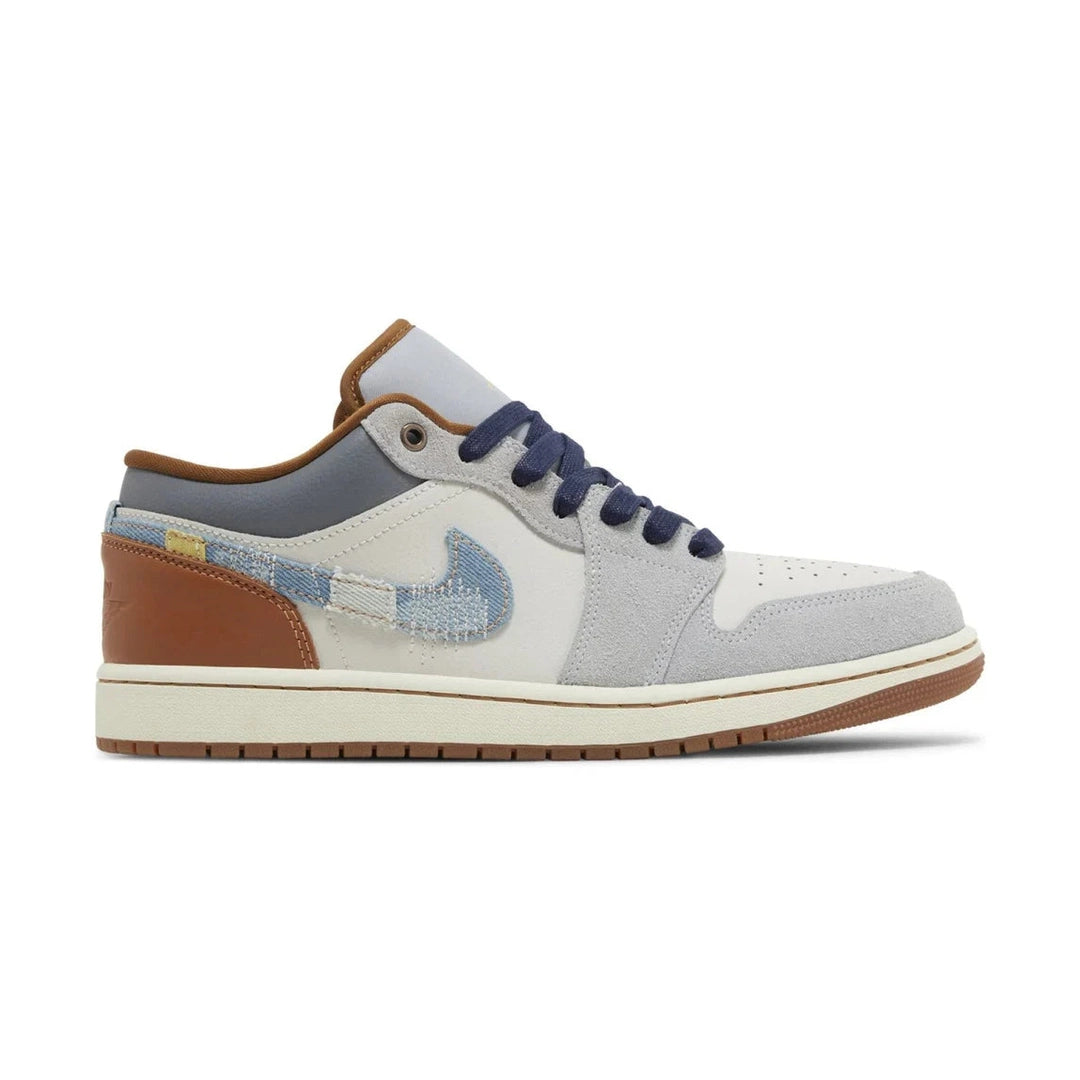 Air Jordan 1 Low SE Repaired Denim Swoosh Azul