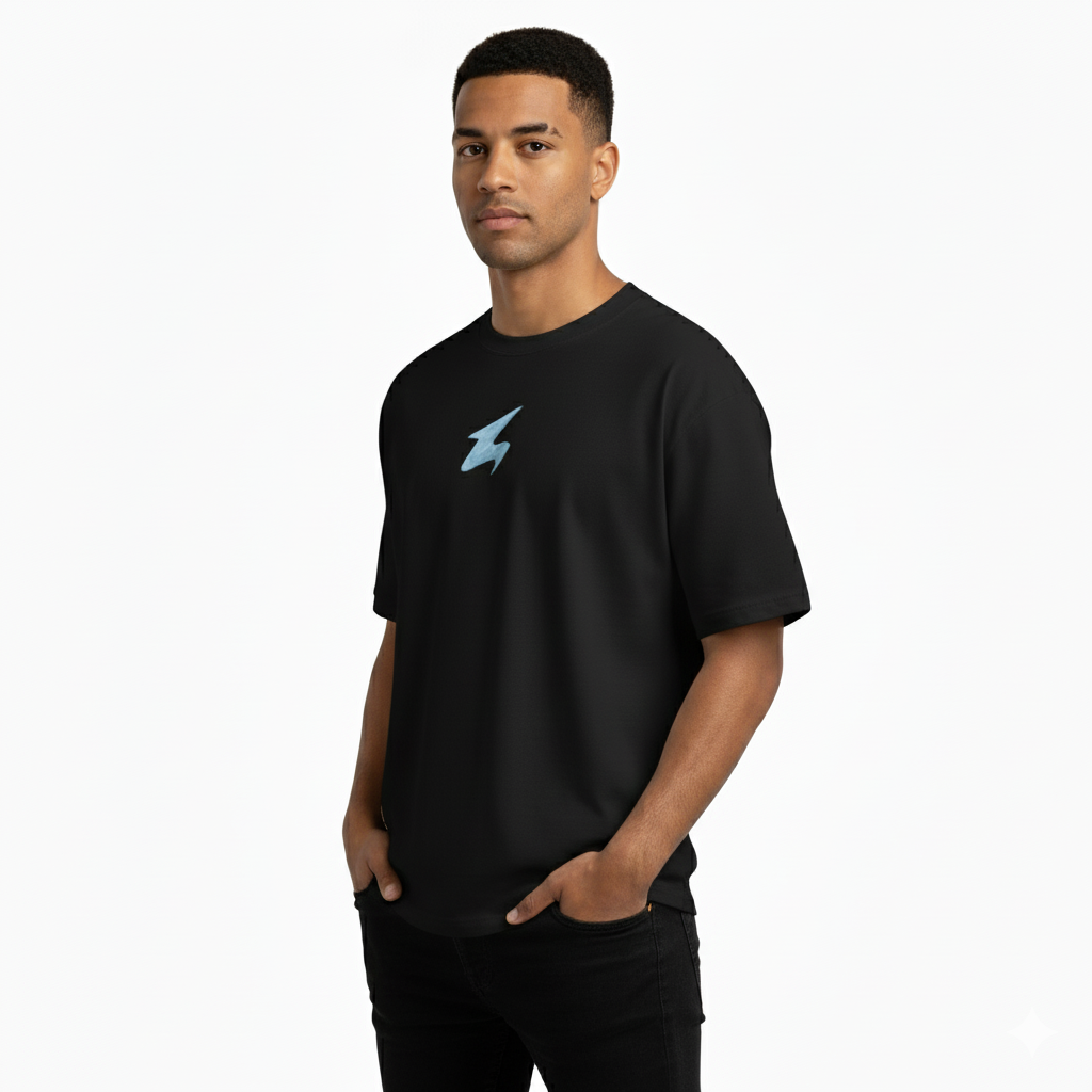 Camiseta Un1k preta "Ice"