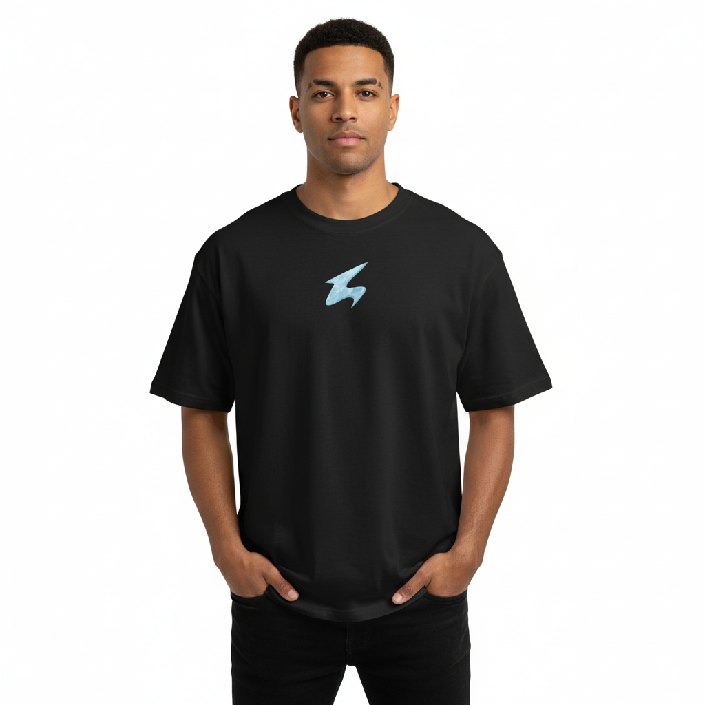 Camiseta Un1k preta "Ice"