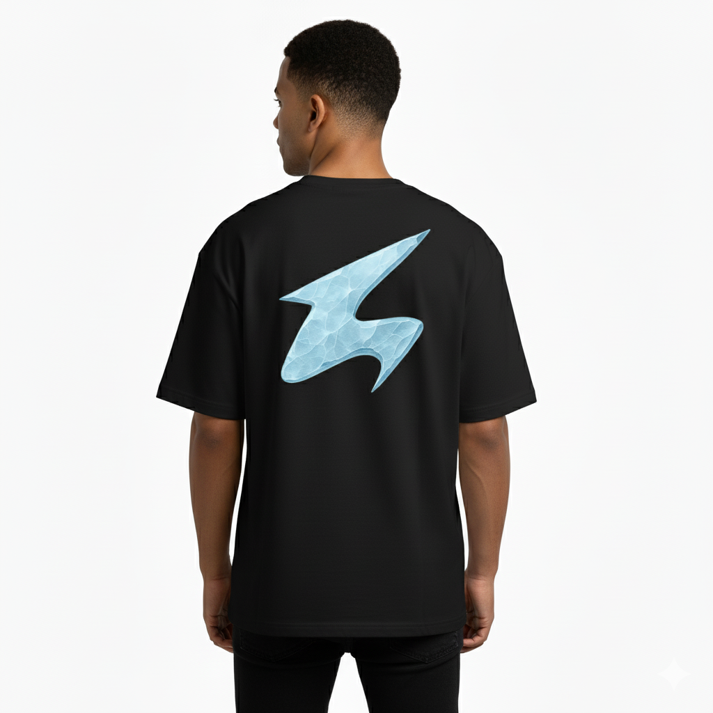 Camiseta Un1k preta "Ice"