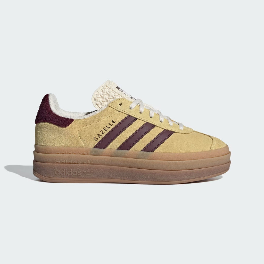 Adidas Gazelle Bold Almost Yellow Maroon (Pronta entrega)