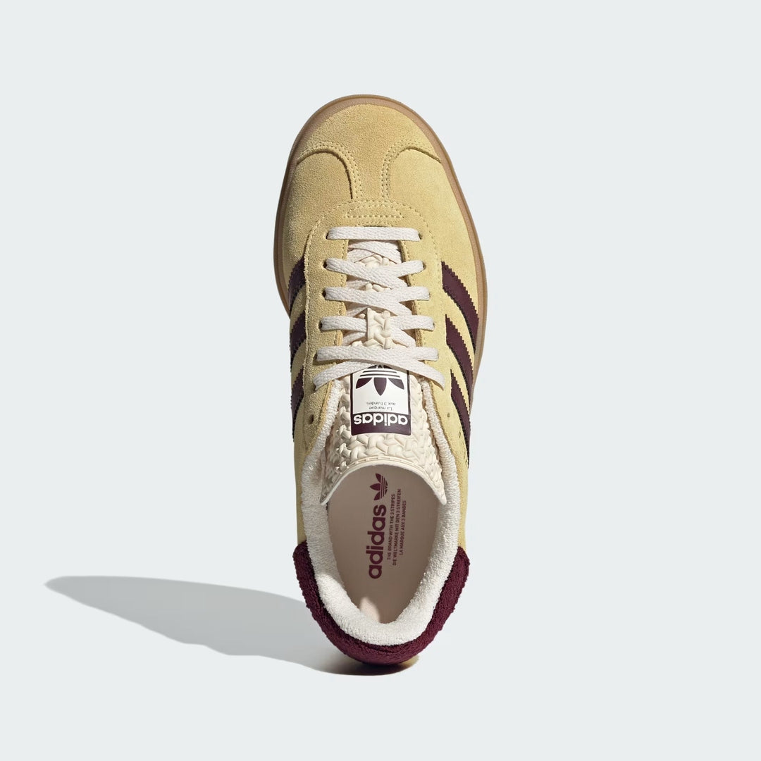 Adidas Gazelle Bold Almost Yellow Maroon (Pronta entrega)