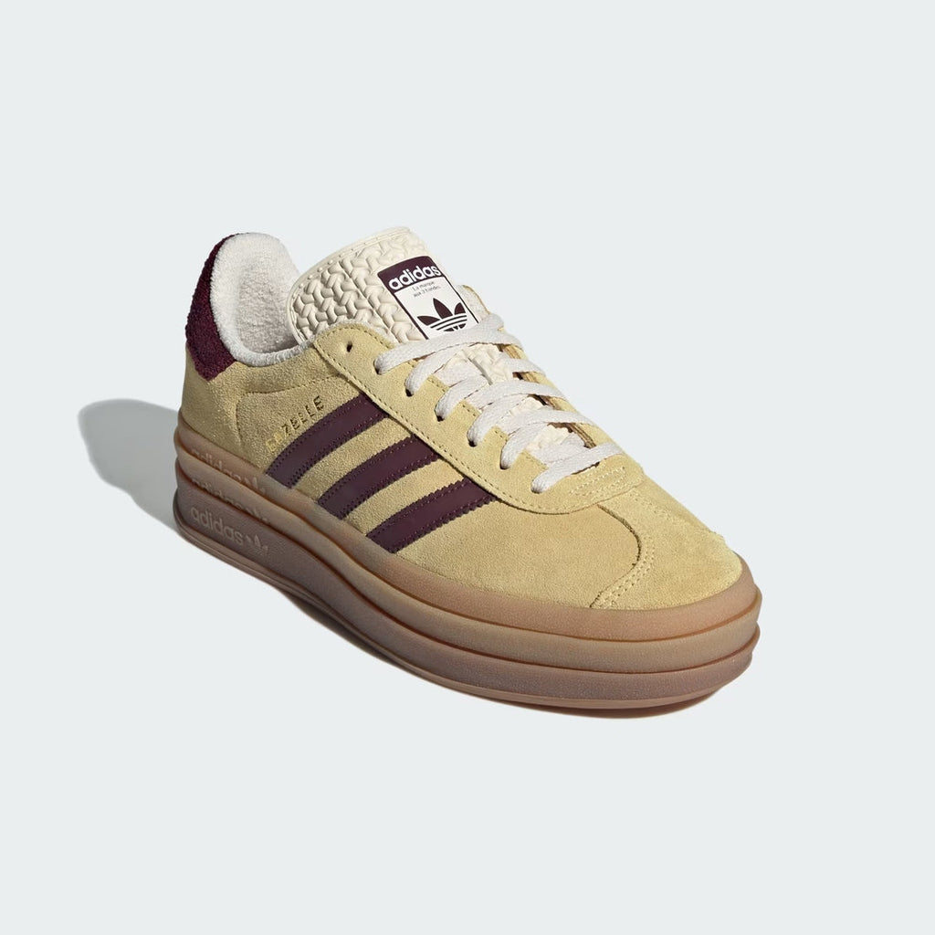 Adidas Gazelle Bold Almost Yellow Maroon (Pronta entrega)