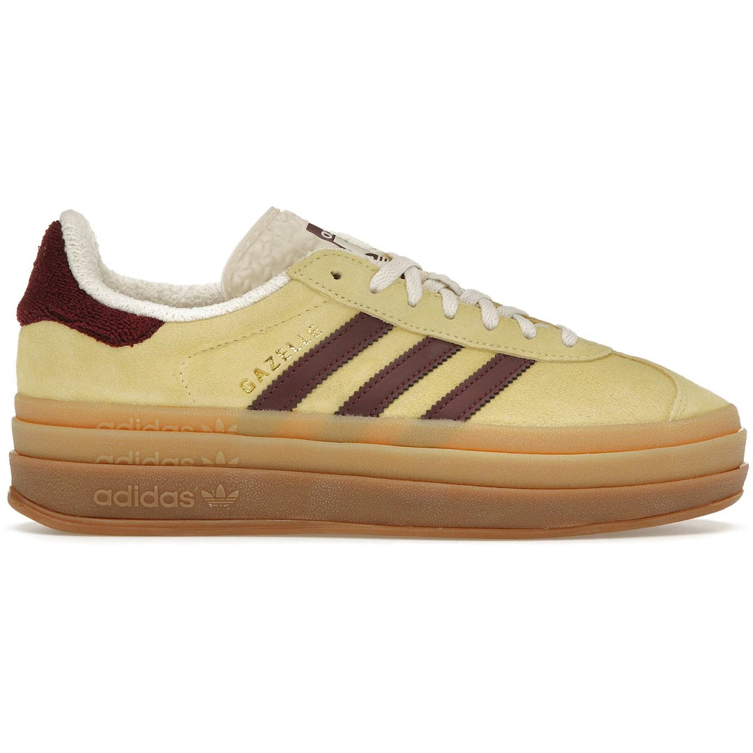 Adidas Gazelle Bold Almost Yellow Maroon (Pronta entrega)