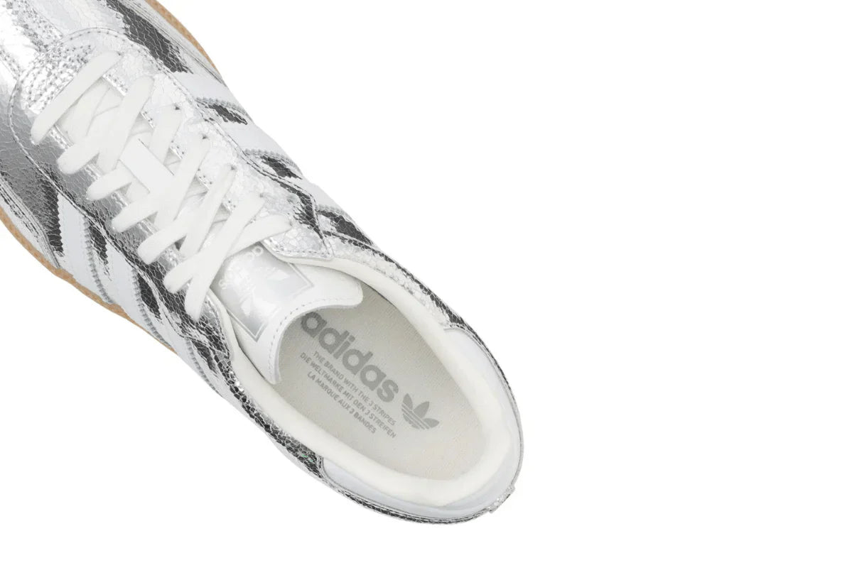 Adidas Samba OG Silver Metallic Cracked Leather Silver