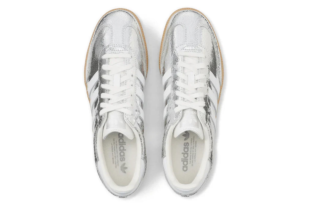 Adidas Samba OG Silver Metallic Cracked Leather Silver