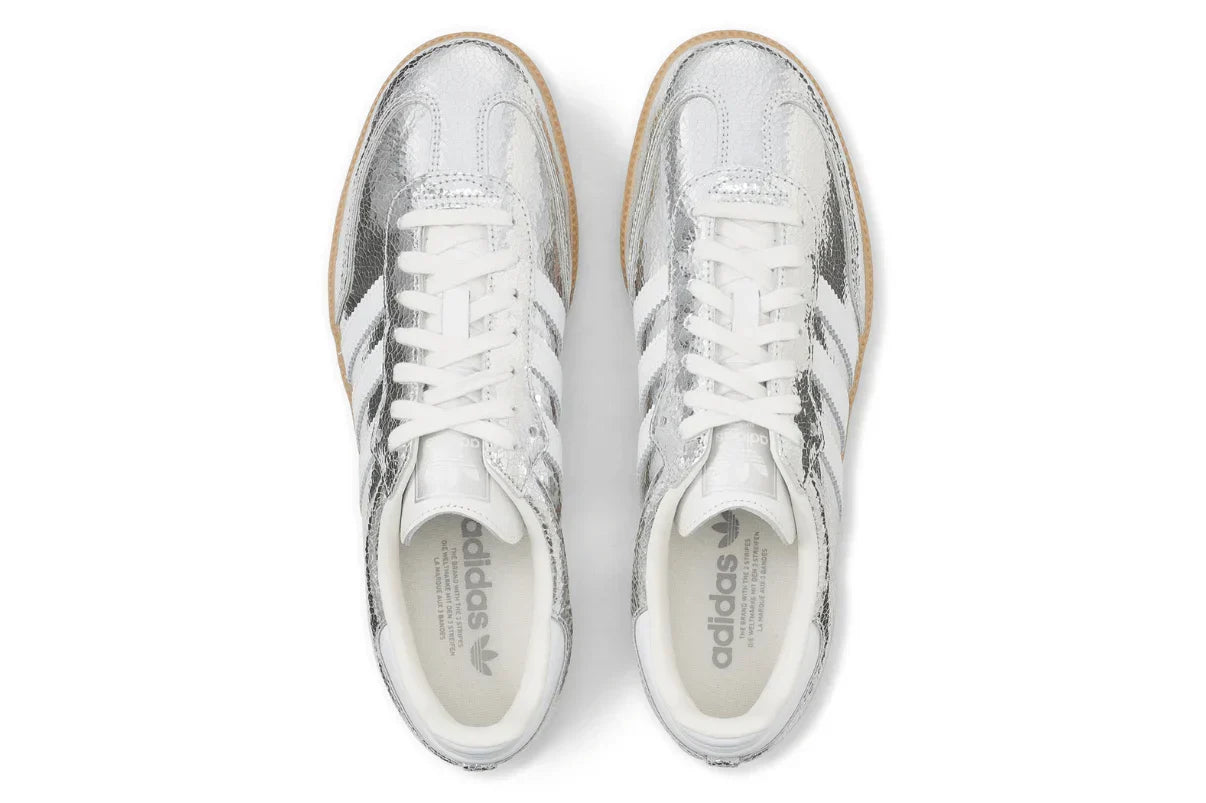 Adidas Samba OG Silver Metallic Cracked Leather Silver