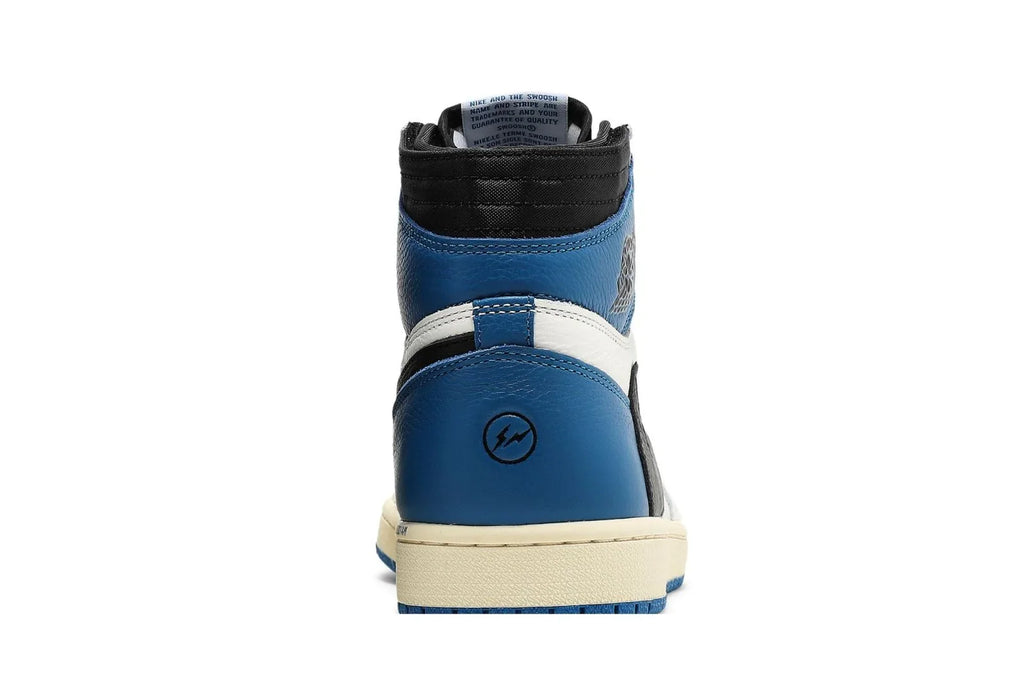Air Jordan 1 Retro High Fragment Design x Travis Scott Couro Branco Azul