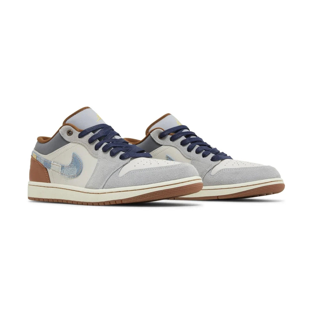 Air Jordan 1 Low SE Repaired Denim Swoosh Azul