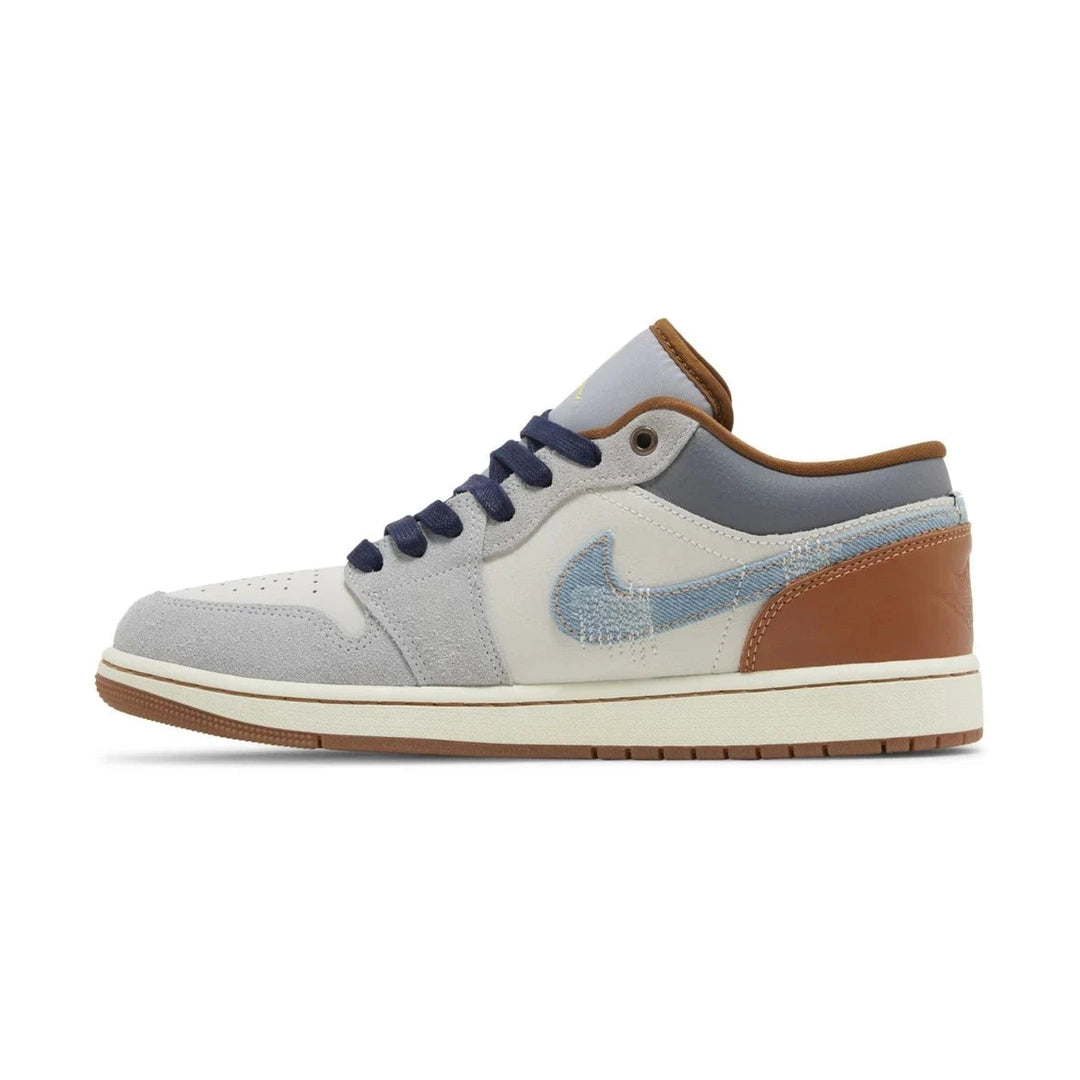 Air Jordan 1 Low SE Repaired Denim Swoosh Azul